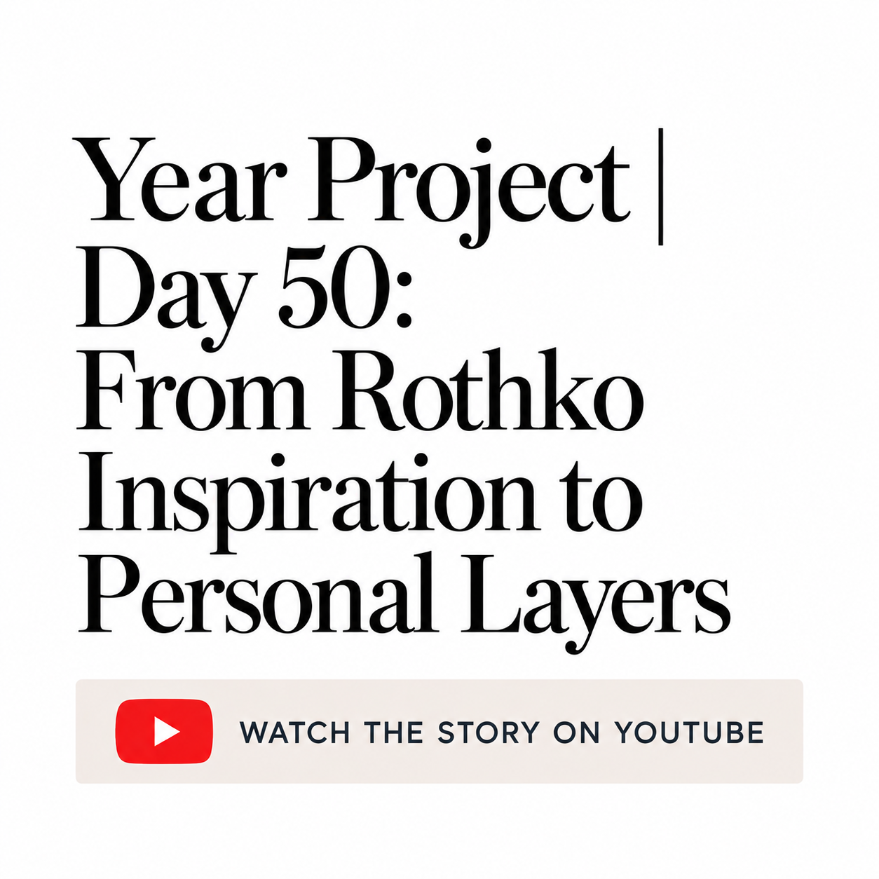 Year Project — 2026 1 Year Project Day 50 Youtube