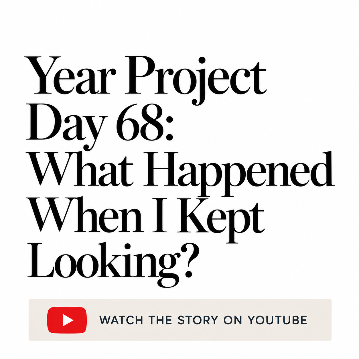 Year Project — 2026 1 Year Project Day 68 Youtube